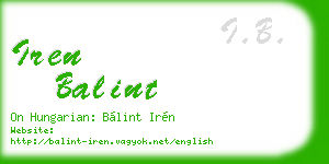 iren balint business card